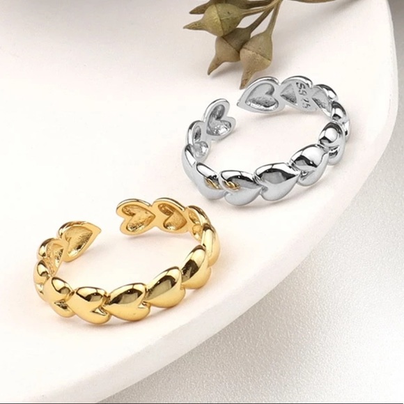 🌙Insta sterling silver heart open ring - Picture 5 of 5